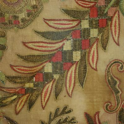 Georgian Silkwork Embroidery Picture of a Ho ho Bird