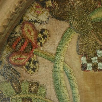 Georgian Silkwork Embroidery Picture of a Ho ho Bird