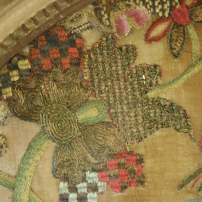 Georgian Silkwork Embroidery Picture of a Ho ho Bird