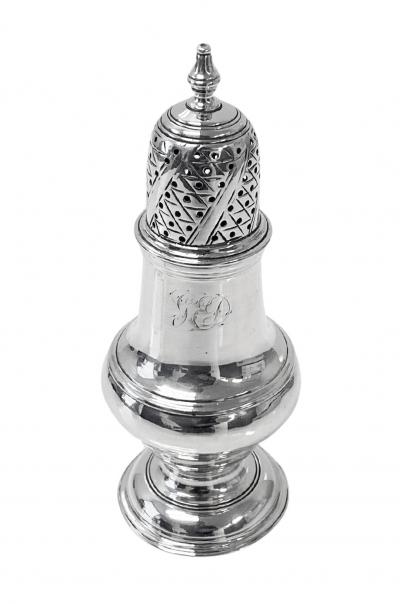 Georgian Silver Pepper Caster London 1768 Jabez Daniell and James Minz 