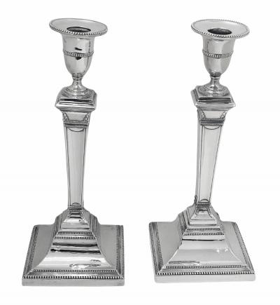 Georgian Sterling Silver 18th century Candlesticks 1780 John Younge