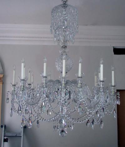 Georgian Style Cut Crystal Chandelier