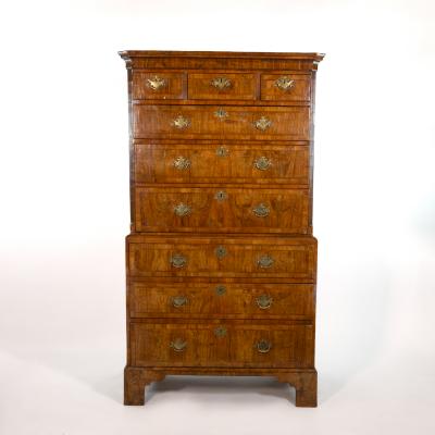 Georgian Walnut Chest on Chest English circa 1720