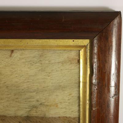 Georgian Woolwork Embroidered Picture of Guinea Pigs