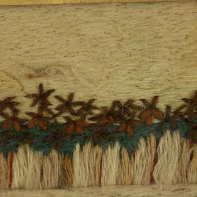 Georgian Woolwork Embroidered Picture of Guinea Pigs