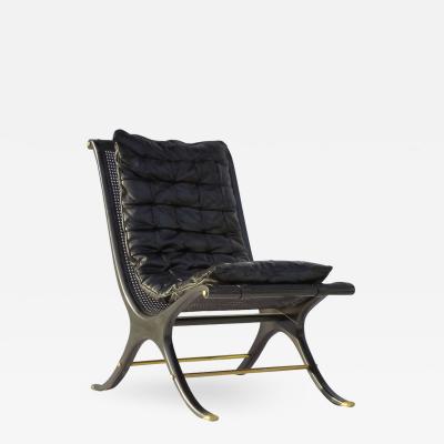 Gerald Jerome 1968 Ebony Caned Lounge Chair Gerald Jerome CA Design 10