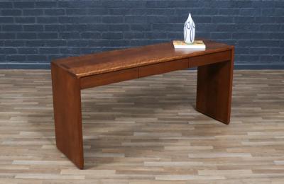 Gerald McCabe Gerald McCabe Shedua Wood Console Table for Orange Crate Modern