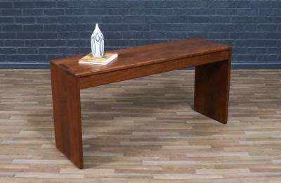 Gerald McCabe Gerald McCabe Shedua Wood Console Table for Orange Crate Modern