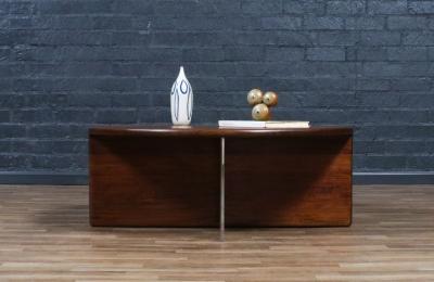 Gerald McCabe Gerald McCabe Waterfall Shedua Lucite Coffee Table for Orange Crate Modern