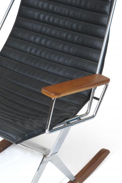 Gerald McCabe Gerald McCabe for Brown Saltman Steel and Walnut Rocking Chair