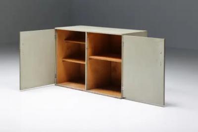 Gerald Summers Gerald Summers Modernist Side Board Grey Painted Wood 1930s