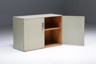 Gerald Summers Gerald Summers Modernist Side Board Grey Painted Wood 1930s