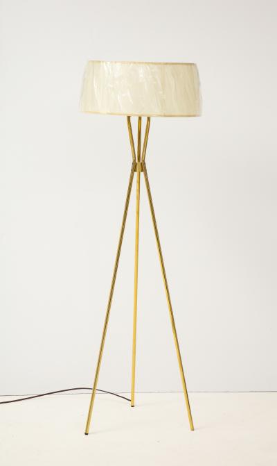 Gerald Thurston Gerald Thurston Lightolier Brass Tripod Floorlamp