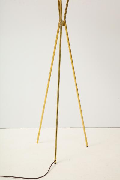 Gerald Thurston Gerald Thurston Lightolier Brass Tripod Floorlamp