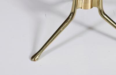 Gerald Thurston Gerald Thurston Sculpted Tripod Brass Walnut Table Lamp for Lightolier