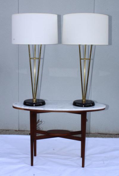 Gerald Thurston Gerald Thurston Style Brass Tall Table Lamps