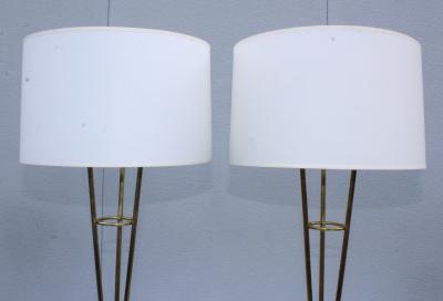Gerald Thurston Gerald Thurston Style Brass Tall Table Lamps
