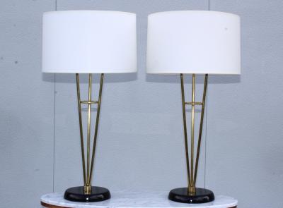 Gerald Thurston Gerald Thurston Style Brass Tall Table Lamps