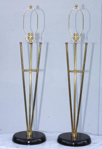 Gerald Thurston Gerald Thurston Style Brass Tall Table Lamps
