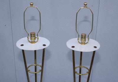 Gerald Thurston Gerald Thurston Style Brass Tall Table Lamps