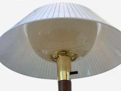 Gerald Thurston Gerald Thurston Teak Brass Plastic Table Lamp USA 1960s