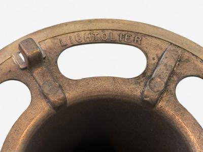 Gerald Thurston Gerald Thurston Teak Brass Plastic Table Lamp USA 1960s