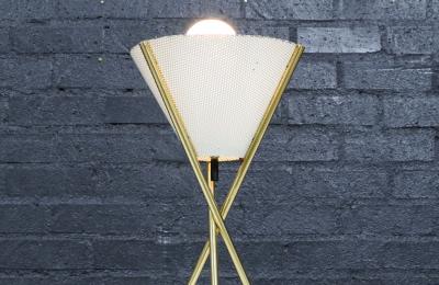 Gerald Thurston Gerald Thurston Tripod Brass Table Lamp for Lightolier