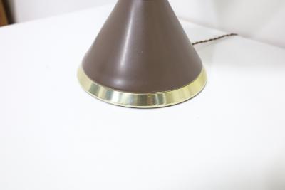 Gerald Thurston Gerald Thurston for Lightolier Hourglass Porcelain and Brass Table Lamps