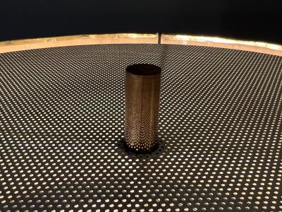 Gerald Thurston MID CENTURY BRASS AND WOOD LAMP BY GERALD THURSTON