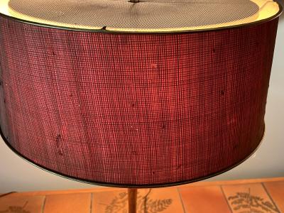 Gerald Thurston MID CENTURY BRASS AND WOOD LAMP BY GERALD THURSTON