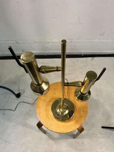 Gerald Thurston MID CENTURY MODERN TWIN CYLINDER FIXTURE LAMP BY GERALD THURSTON
