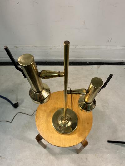 Gerald Thurston MID CENTURY MODERN TWIN CYLINDER FIXTURE LAMP BY GERALD THURSTON