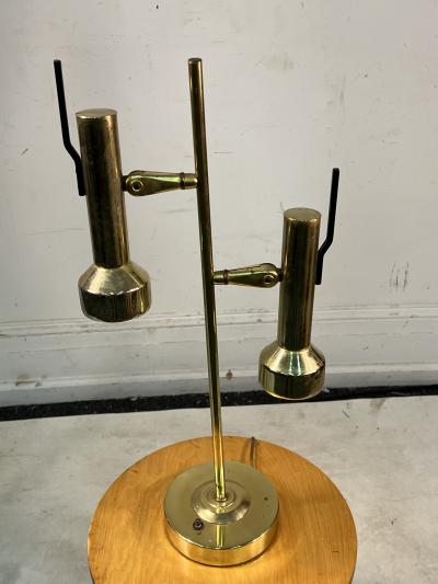 Gerald Thurston MID CENTURY MODERN TWIN CYLINDER FIXTURE LAMP BY GERALD THURSTON