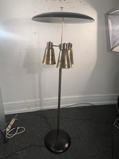 Gerald Thurston MID CENTURY REFLECTOR THREE ADJUSTABLE CONE FLOOR LAMP BY GERALD THURSTON