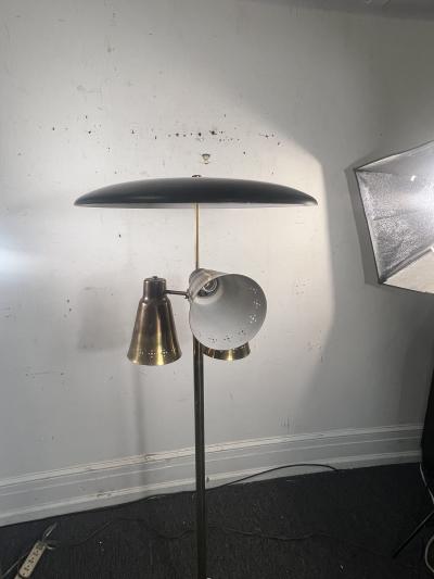Gerald Thurston MID CENTURY REFLECTOR THREE ADJUSTABLE CONE FLOOR LAMP BY GERALD THURSTON