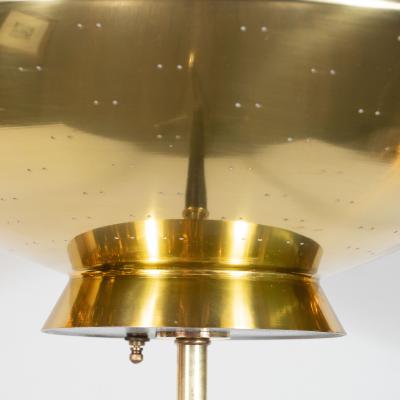 Gerald Thurston Mid Century Modern Floor Lamp in Brass Ebonized Walnut by Gerald Thurston