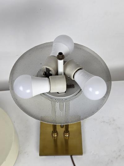 Gerald Thurston Pair Vintage Gerald Thurston for Lightolier Brass Lucite Lamps Circa 1950s