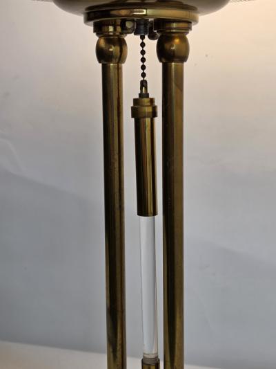 Gerald Thurston Pair Vintage Gerald Thurston for Lightolier Brass Lucite Lamps Circa 1950s
