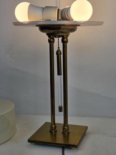 Gerald Thurston Pair Vintage Gerald Thurston for Lightolier Brass Lucite Lamps Circa 1950s