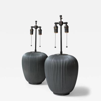 Gerald Thurston Pair of Ceramic Lamps