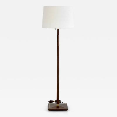 Gerald Thurston RARE WALNUT AND BRASS INLAY FLOOR LAMP