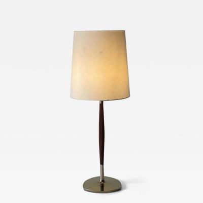 Gerald Thurston Vintage Modern Lamp in Walnut and Brass