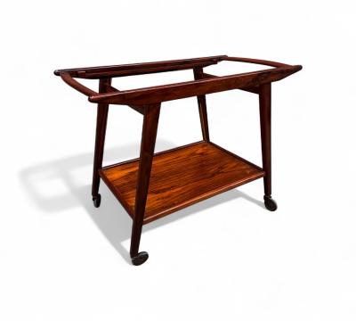 Geraldo de Barros Bar Cart in Hardwood Formica Geraldo de Barros for Unilabor 1960s