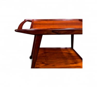 Geraldo de Barros Bar Cart in Hardwood Formica Geraldo de Barros for Unilabor 1960s