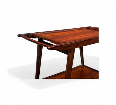 Geraldo de Barros Bar Cart in Hardwood Formica Geraldo de Barros for Unilabor 1960s