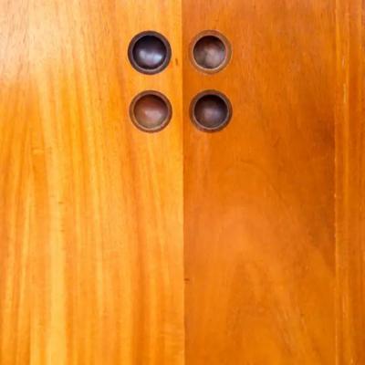 Geraldo de Barros Brazilian Mid Century Credenza in Hardwood by Geraldo de Barros c 1970s