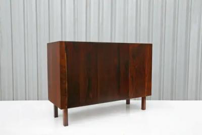 Geraldo de Barros Brazilian Modern Chest in Hardwood Brass by Geraldo de Barros 1950s Brazil