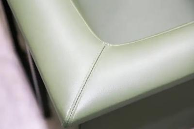 Geraldo de Barros Brazilian Modern Pair of Armchairs in Green Leather Geraldo de Barros c 1970s