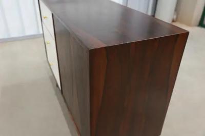 Geraldo de Barros Brazilian Modern Sideboard in Hardwood and Metal by Geraldo de Barros Brazil