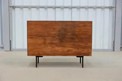 Geraldo de Barros Brazilian Modern Sideboard in Hardwood and Metal by Geraldo de Barros Brazil